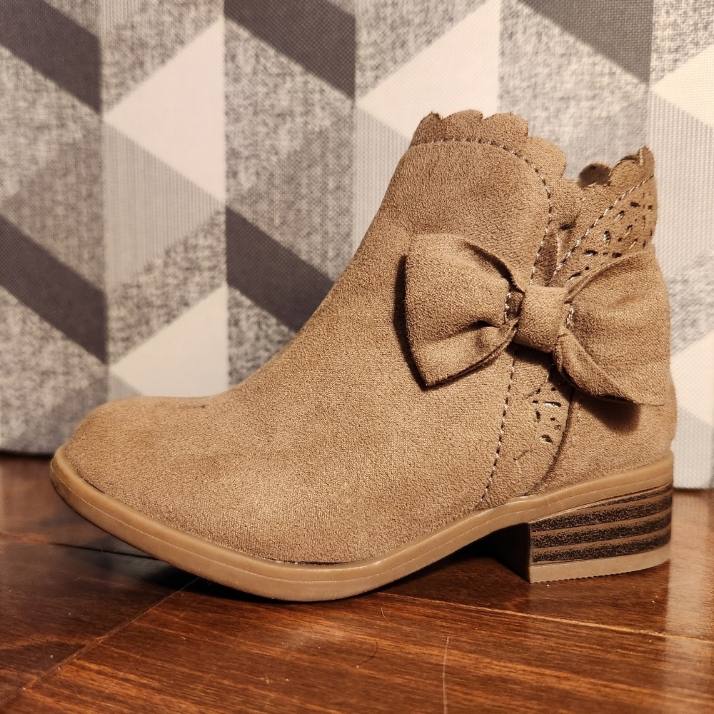 Jumping Bean Girls Toddler Boots Ankle Techno Tan 6T